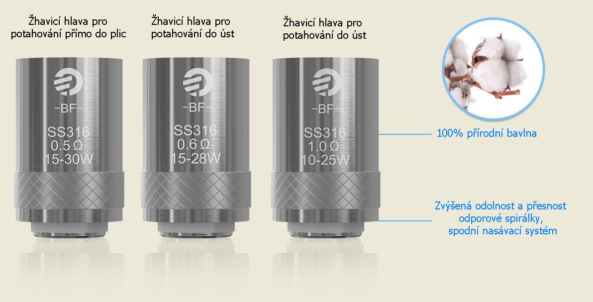Joyetech BF SS316 atomizer 1ohm pro potahování do úst