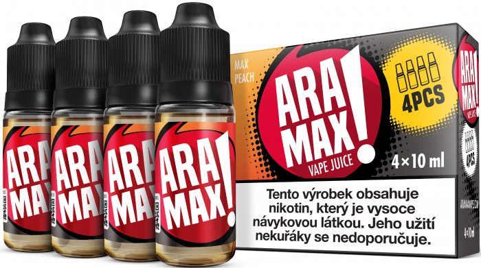 Aramax  4pack Max Peach 4 x 10 ml 12 mg