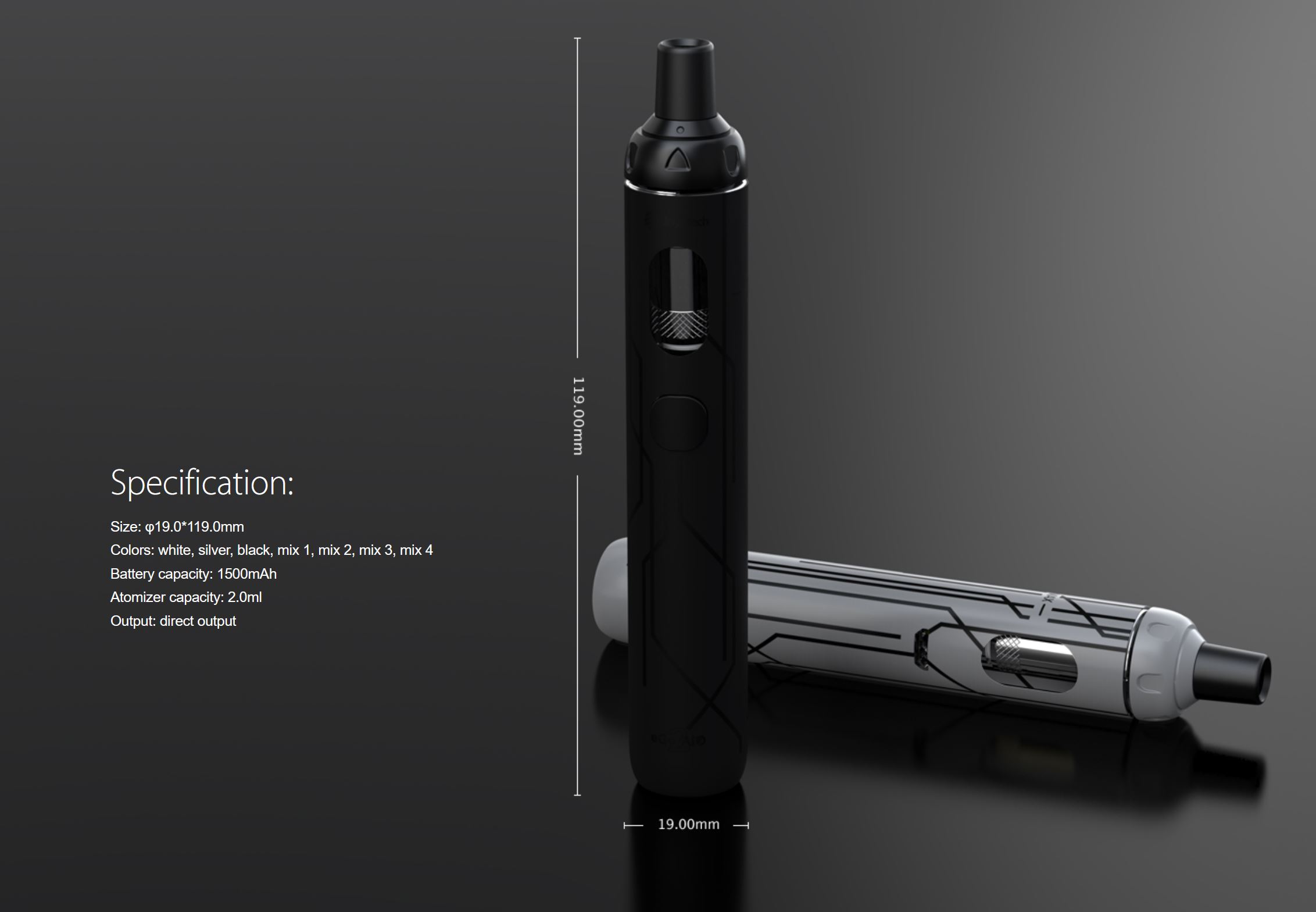 Joyetech eGo AIO elektronická cigareta 10th Anniversary Edition 1500 mAh Černá 1 ks