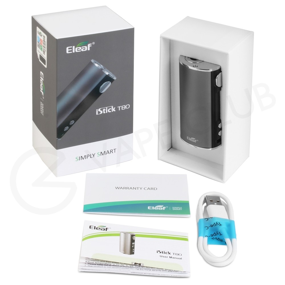 iSmoka Eleaf iStick T80 80W Grip Easy Kit 3000mAh šedá
