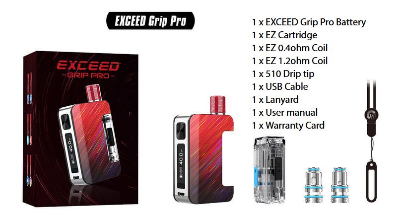 Joyetech EXCEED Grip Pro Pod Kit 1000 mAh Brushed Silver 1 ks