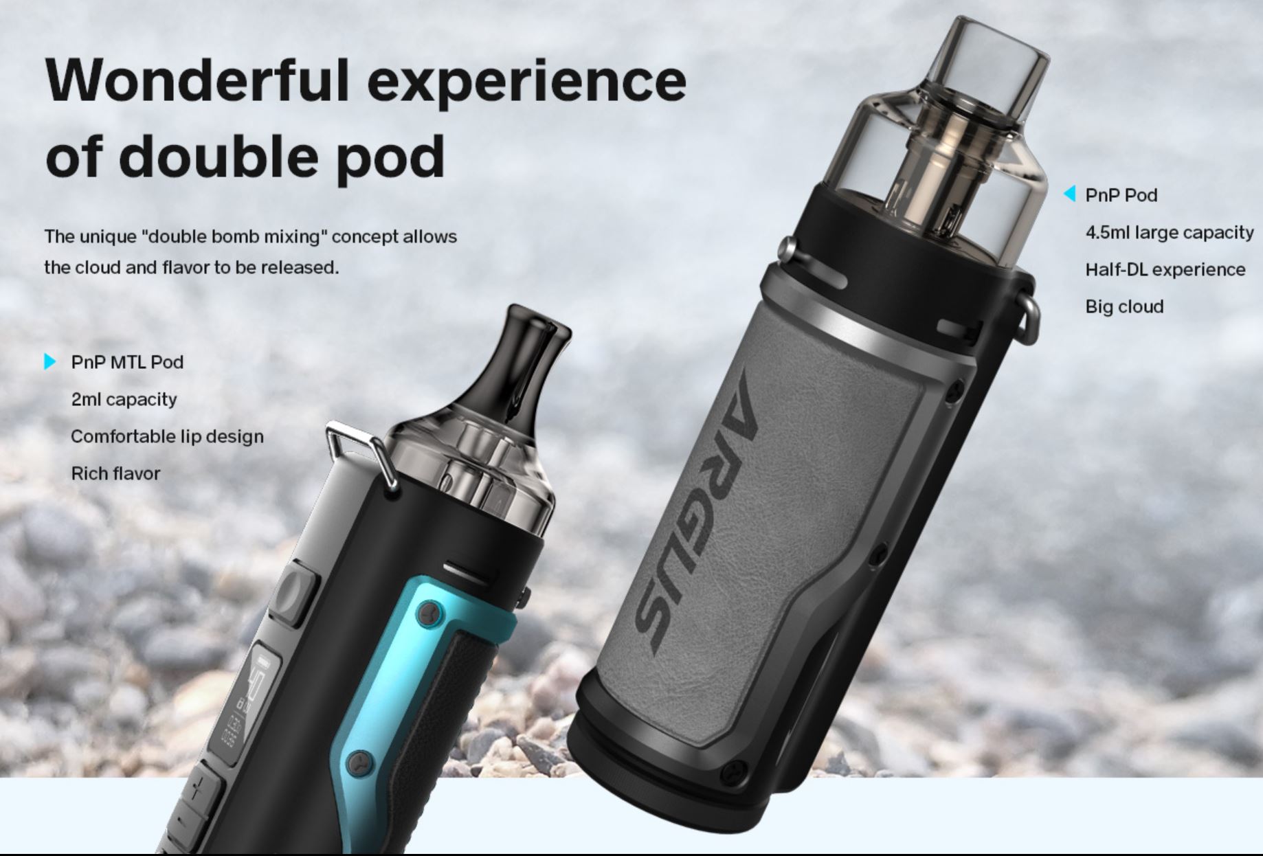 VOOPOO Argus 40W grip 1500mAh Full Kit Litchi Leather and Red 1ks