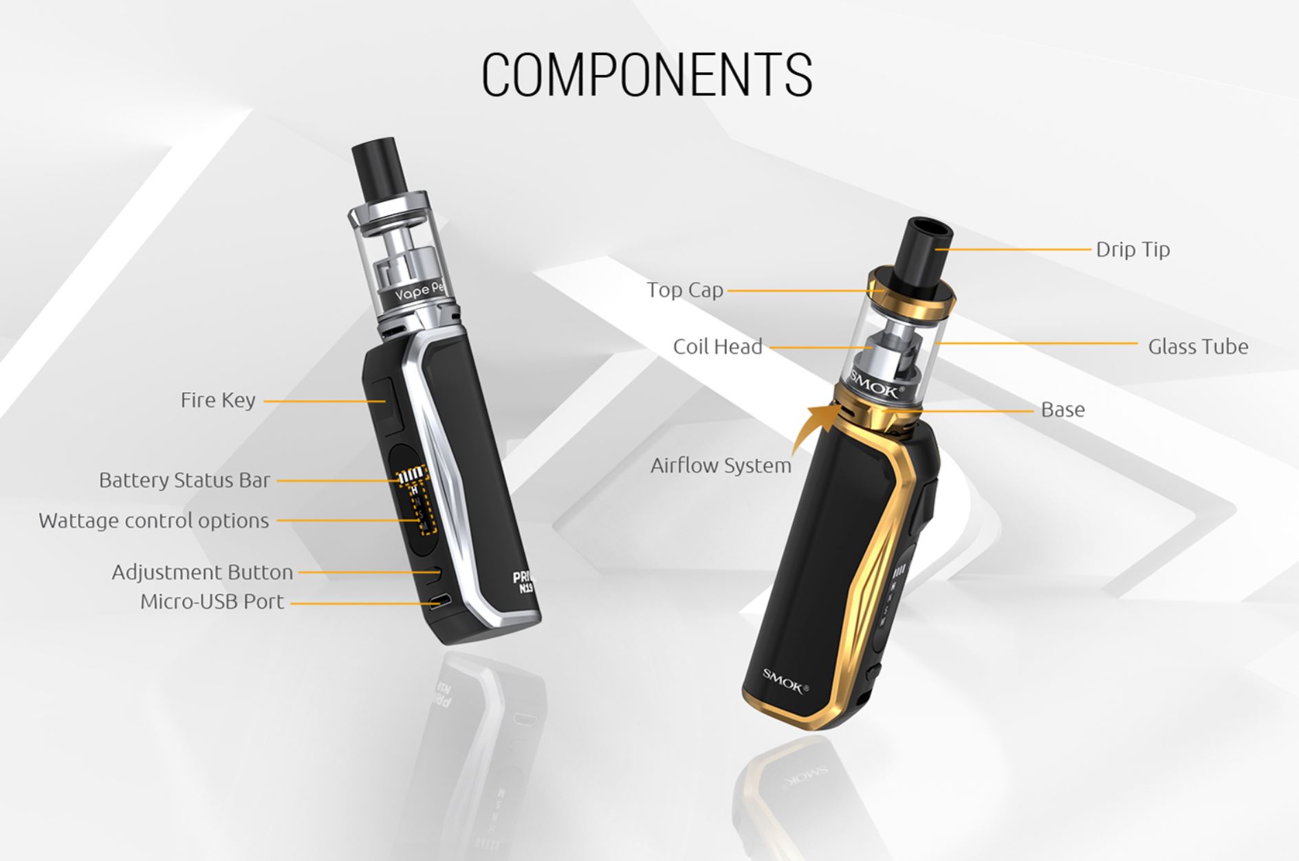 Smoktech Priv N19 Grip 1200 mAh Full Kit Prism Blue Black 1 ks
