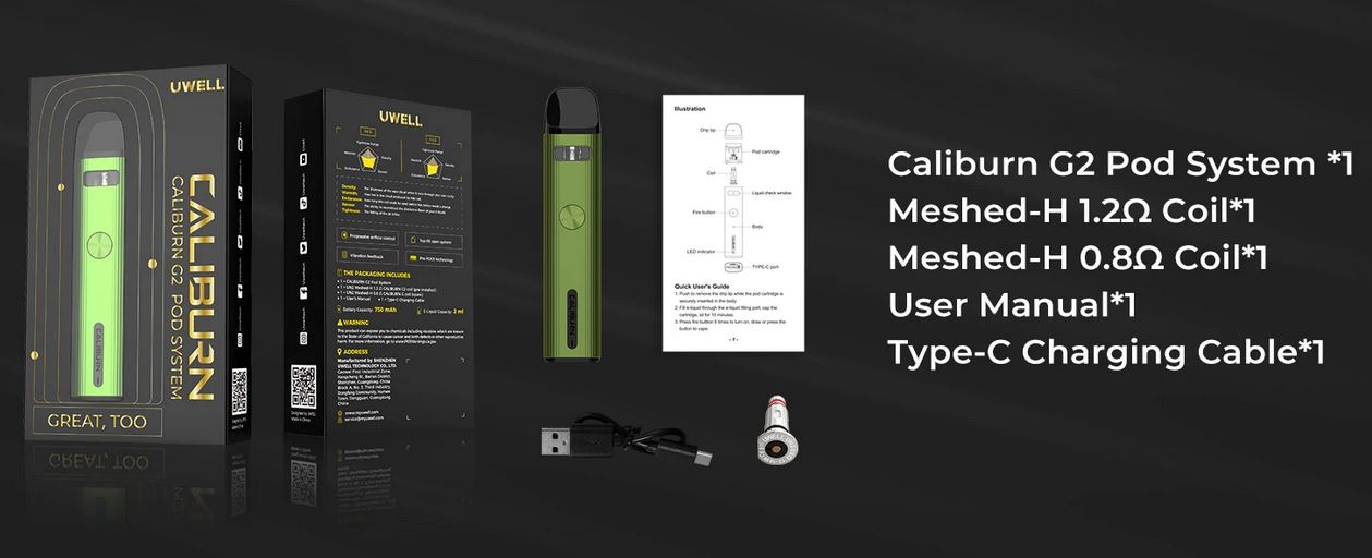 Uwell Caliburn G2 Pod Kit 750 mAh Ultramarine Blue 1 ks