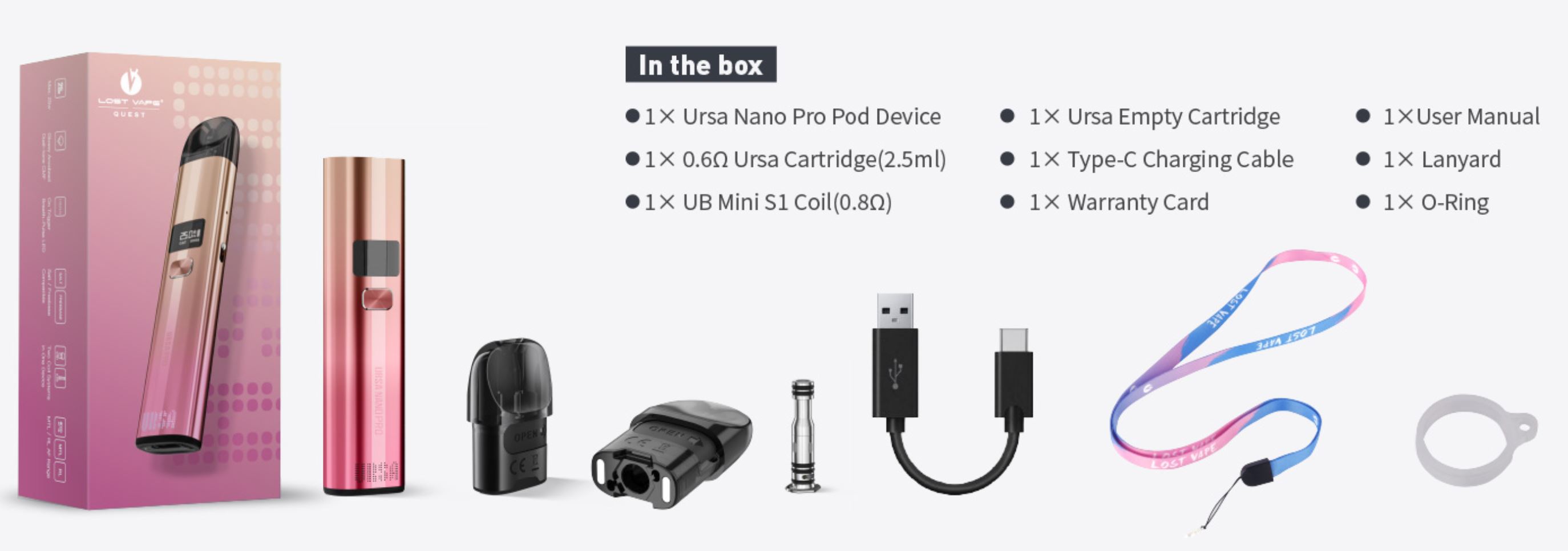 Lost Vape Ursa Nano Pro Sakura G 900 mAh 1 ks