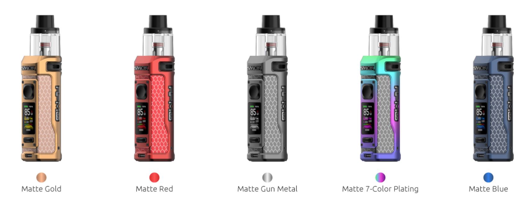 Smoktech RPM 85 grip Full Kit 3000 mAh Matte Gunmetal 1ks