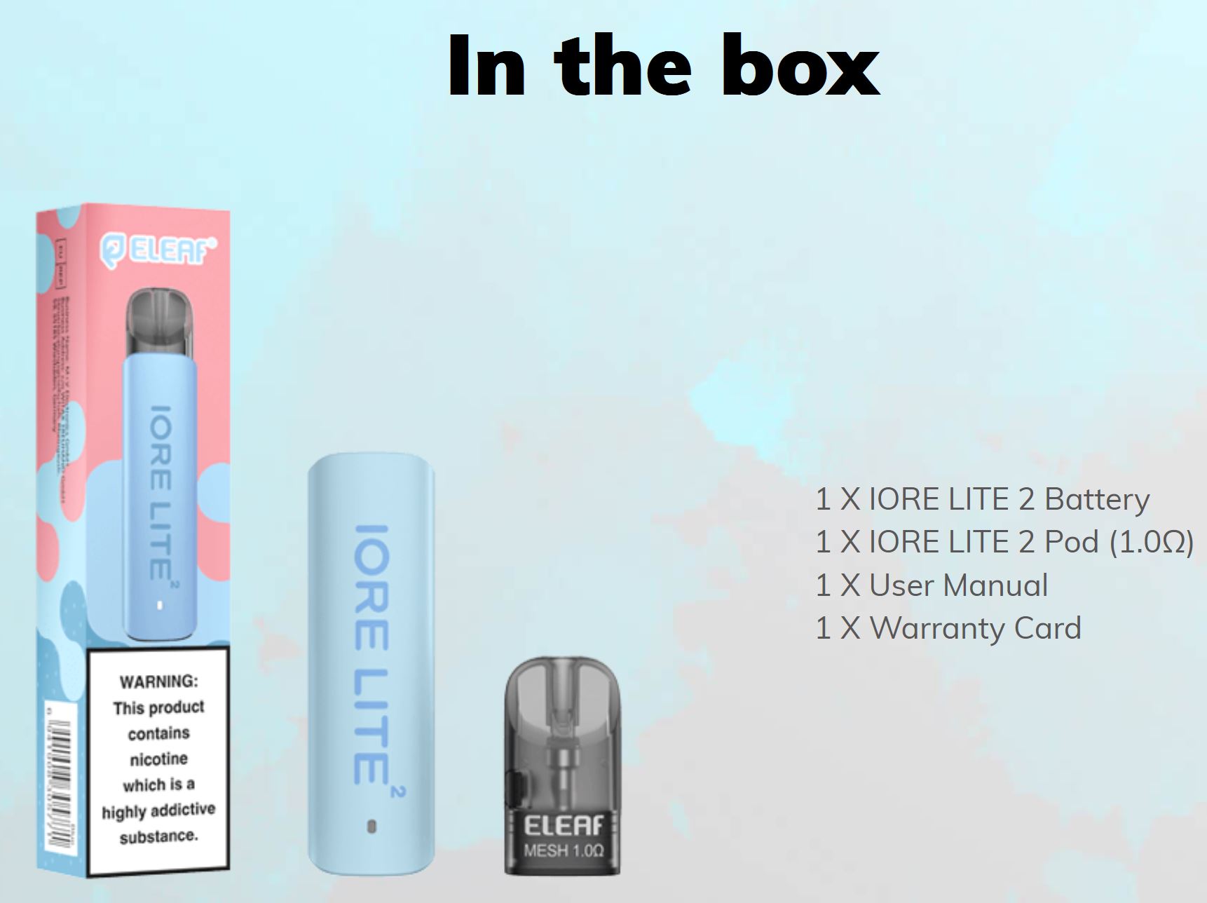 iSmoka Eleaf Iore Lite 2 490 mAh Pink 1 ks