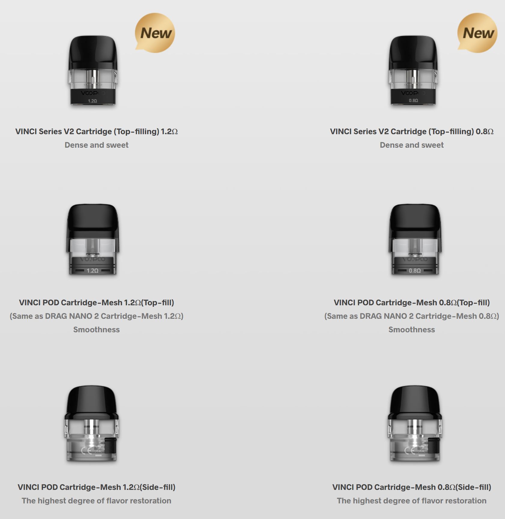 VOOPOO Vinci V2 Pod cartridge 1,2ohm 2ml