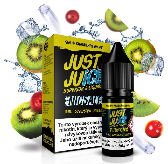 Just Juice Salt Kiwi & Cranberry On Ice (Ledové kiwi & brusinka) 10 ml 11 mg