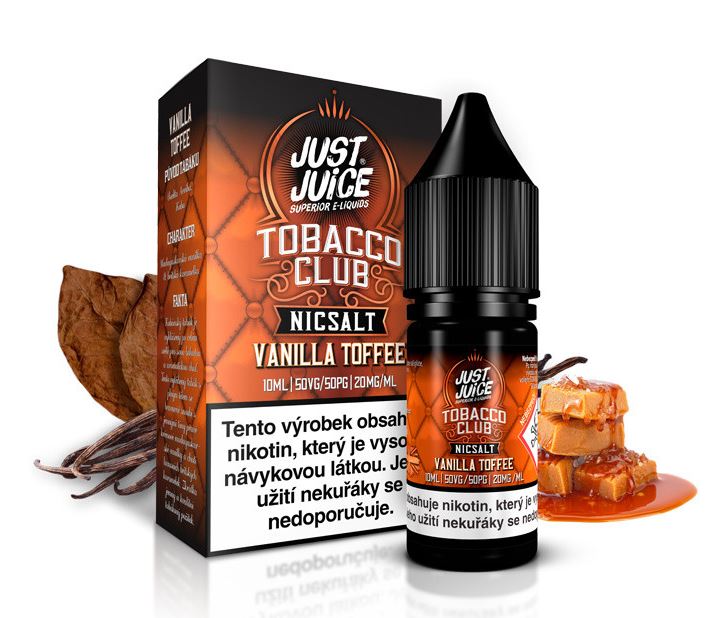 Just Juice Salt Tobacco Vanilla Toffee (Tabák s vanilkou a karamelem) 10 ml 11 mg
