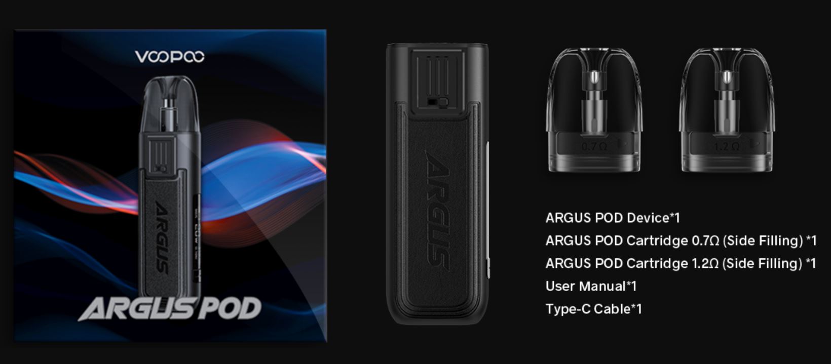 VooPoo Argus Pod Kit 800 mAh Brown 1 ks