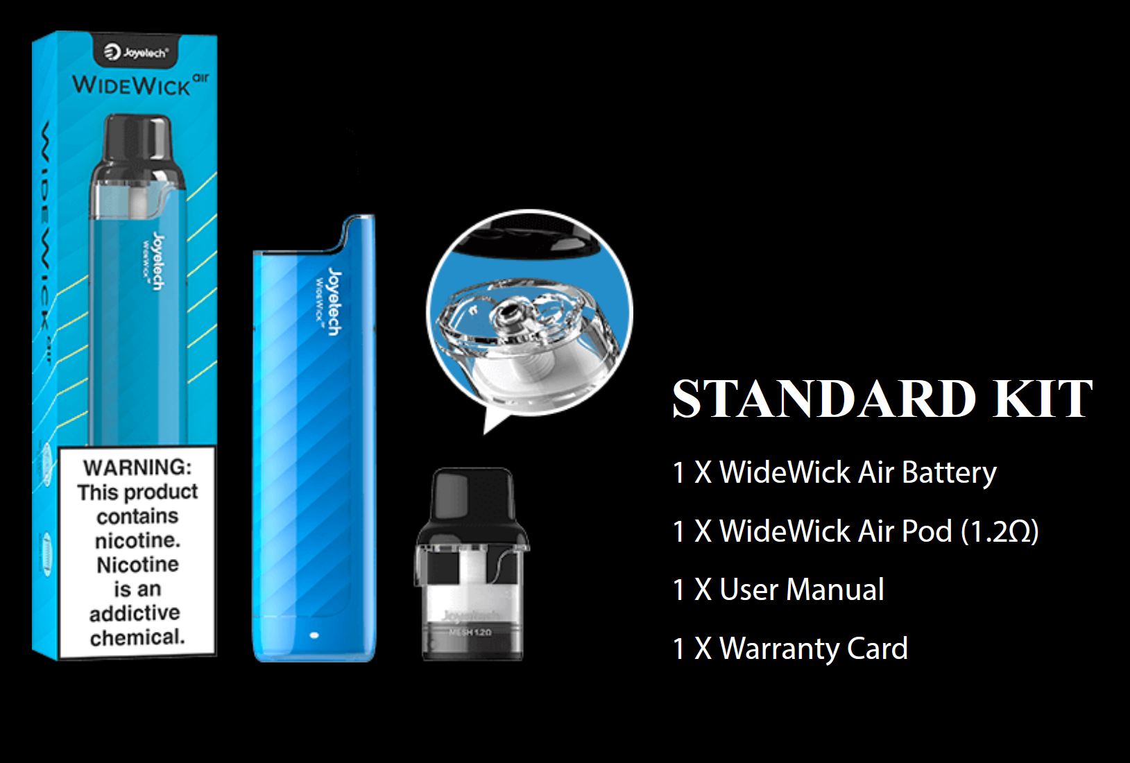 Joyetech WideWick AIR elektronická cigareta 800 mAh Red 1 ks