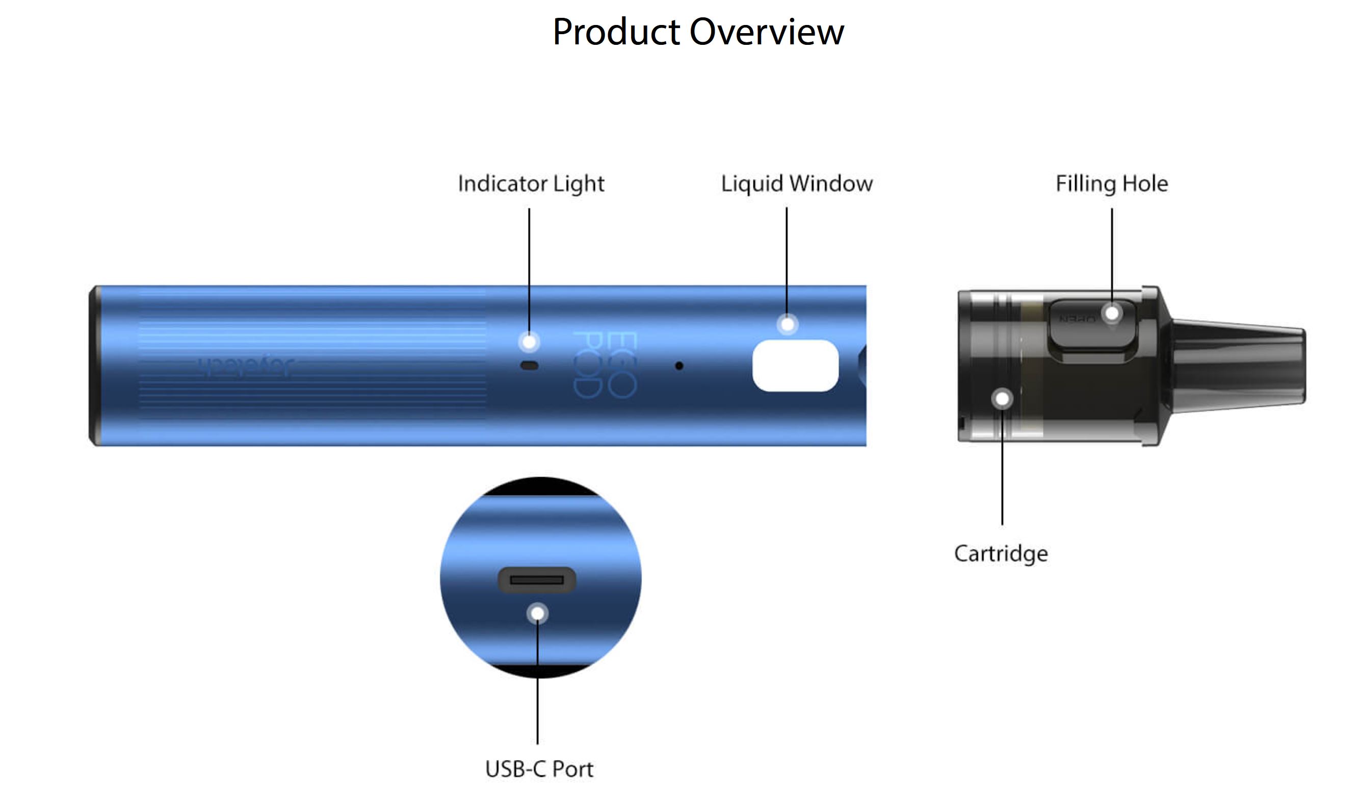 Joyetech eGo Pod Kit Update Version 1000 mAh Shiny Silver 1 ks