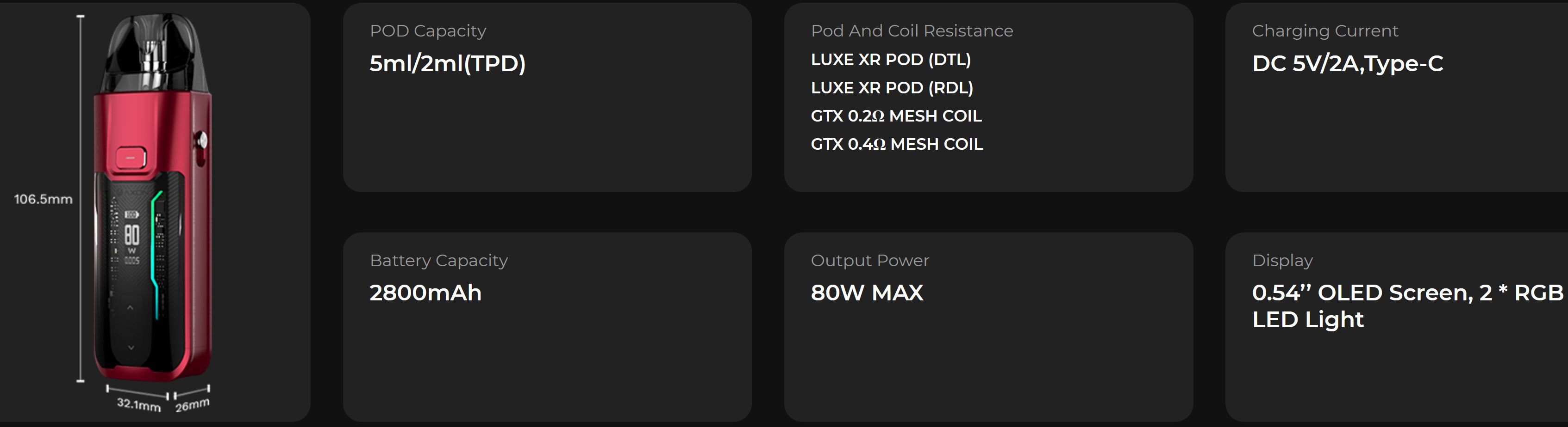 Vaporesso LUXE XR MAX Pod Kit 2800mAh Blue 1 ks