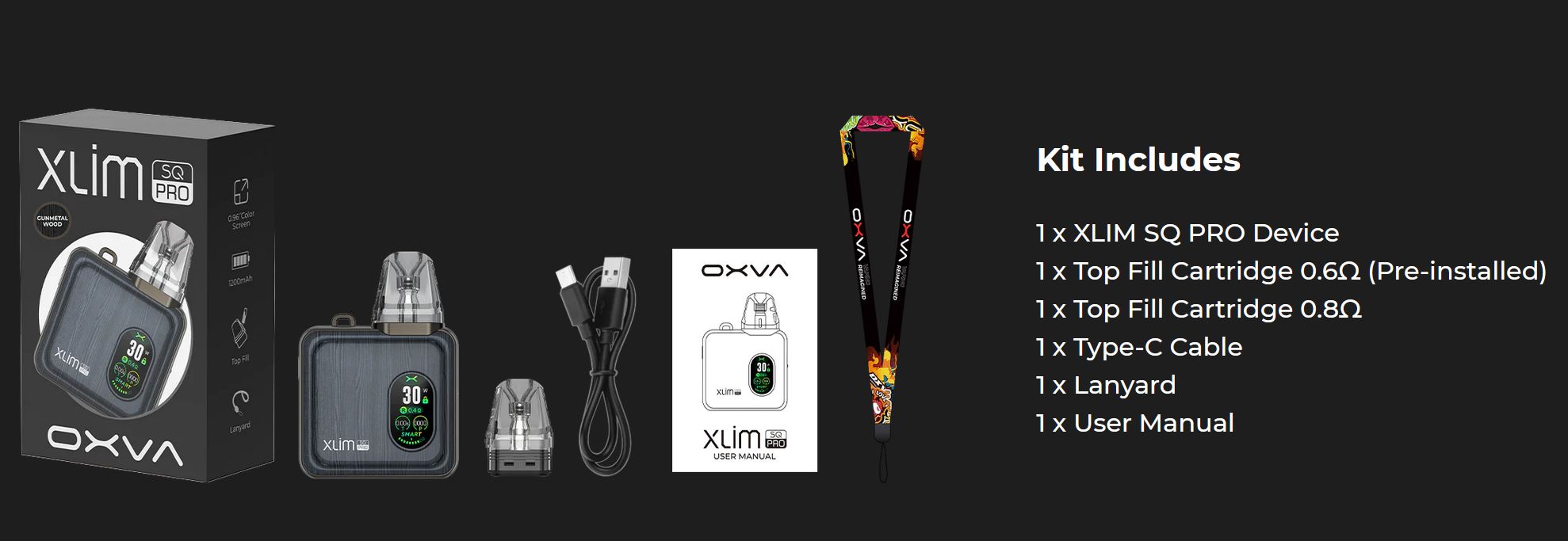 OXVA Xlim SQ Pro Pod Kit 1200 mAh Mauve White 1 ks
