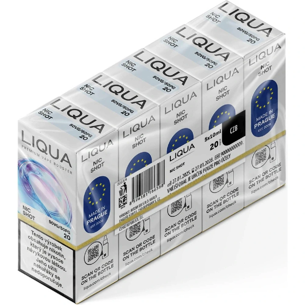 Liqua Nic Shot Booster PG50/VG50 5x10 ml 20 mg
