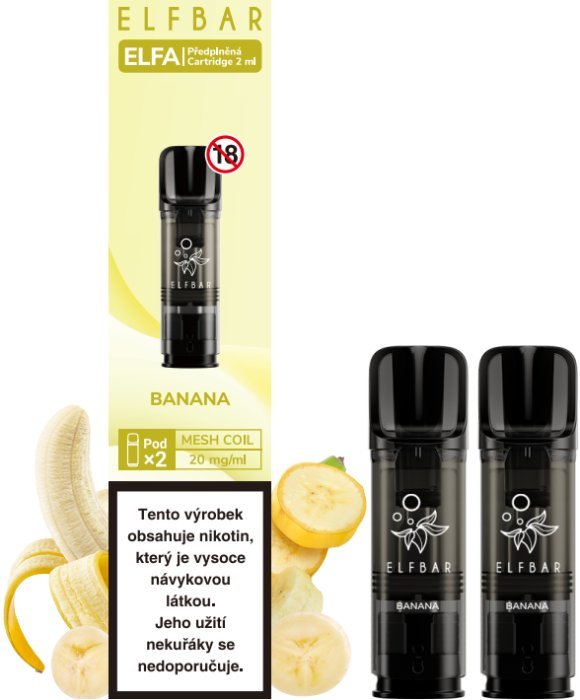 Elf Bar ELFA cartridge 2Pack Banana 20 mg