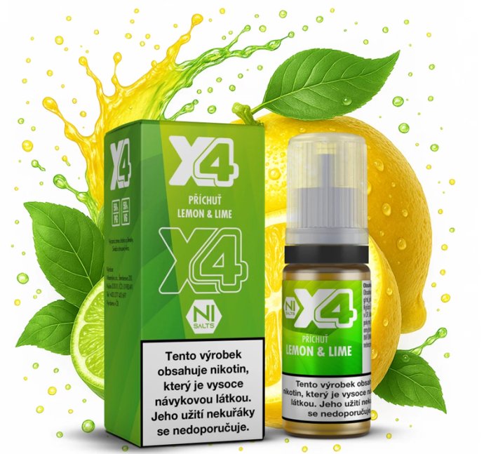 X4 Bar Juice - Citron a limetka (Lemon and Lime) 10ml - 10mg