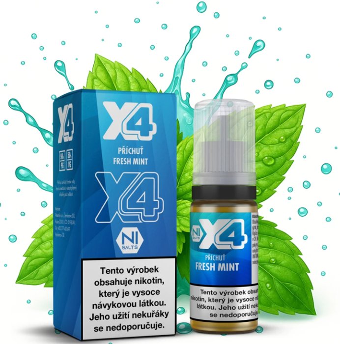 X4 Bar Juice - Čerstvá máta (Fresh Mint) 10ml - 20mg