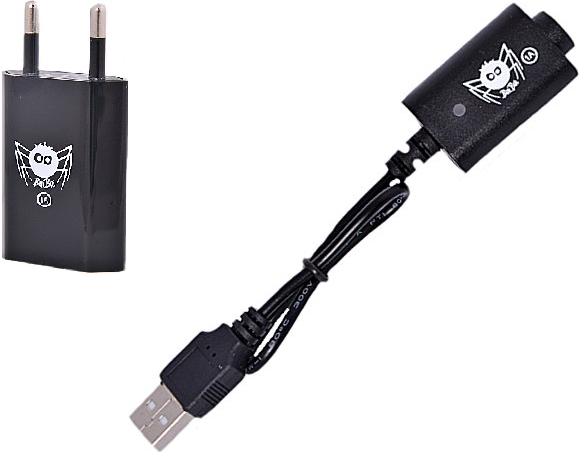 USB adaptér 230V - 5V 1A a USB nabíječka 1000mA komplet pro všechny typy eGo