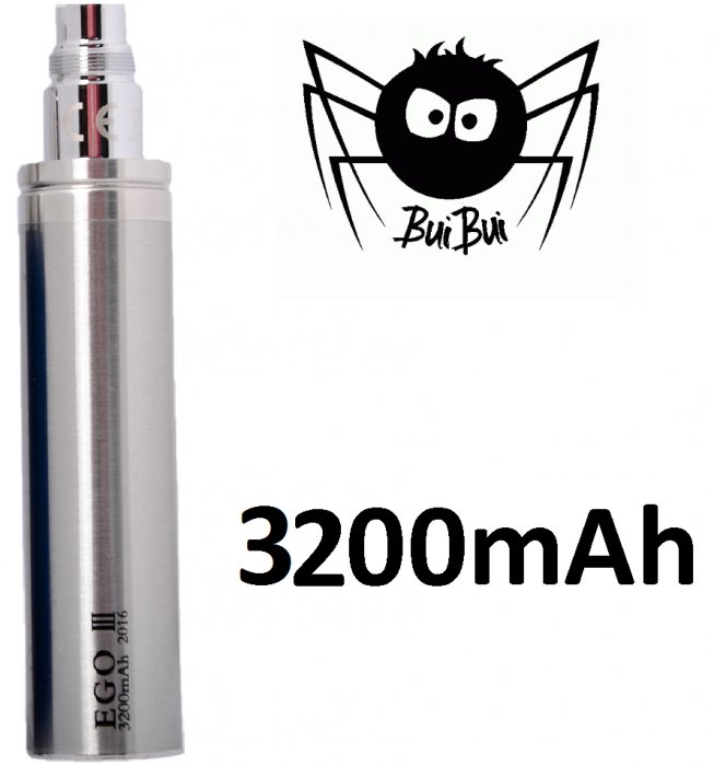 BuiBui GS eGo III baterie 3200mAh Silver - Stříbrná