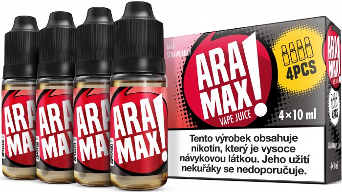 Aramax  4pack Max Strawberry 4 x 10 ml 3 mg