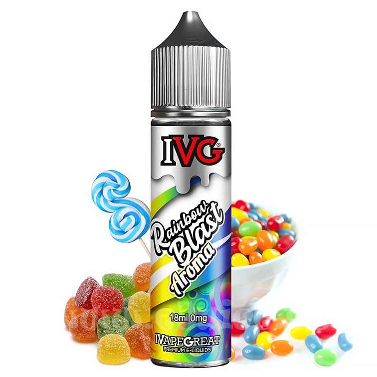 IVG Shake & Vape Rainbow Blast 18 ml (Chladivé sladké bonbony)