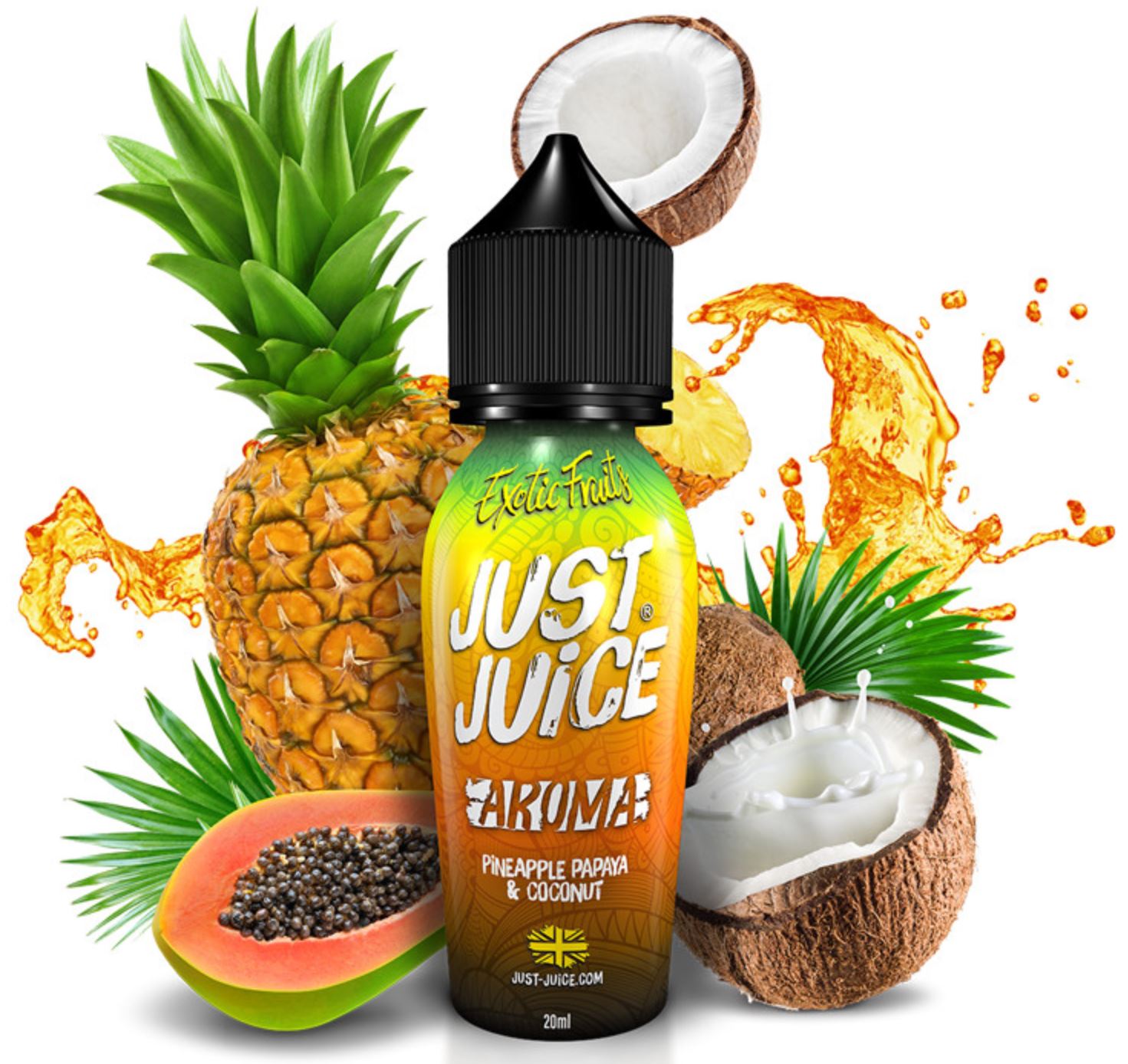 Just Juice Pineapple, Papaya & Coconut Shake & Vape 20ml exp 11/26