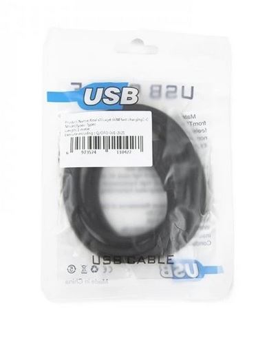 Kabel USB-A / USB-C 5A Charge 1m - Černá