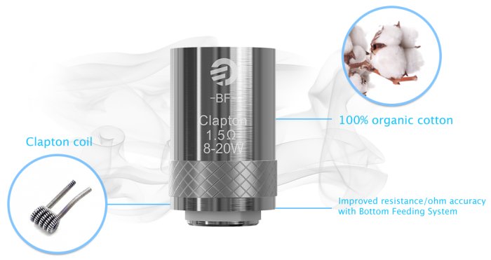 Joyetech BF Clapton atomizer 1,5ohm pro potahování do úst
