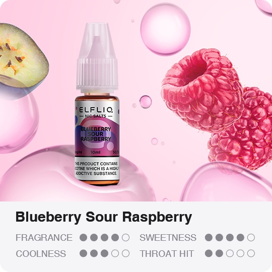 ELFLIQ Nic SALT Blueberry Sour Raspberry 10 ml 10 mg