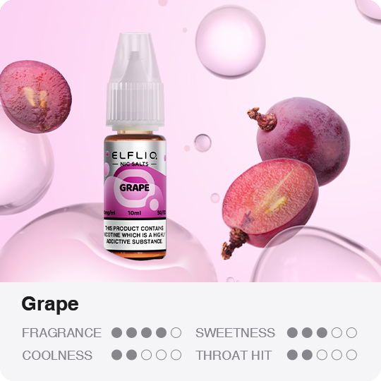ELFLIQ Nic SALT Grape 10 ml 10 mg