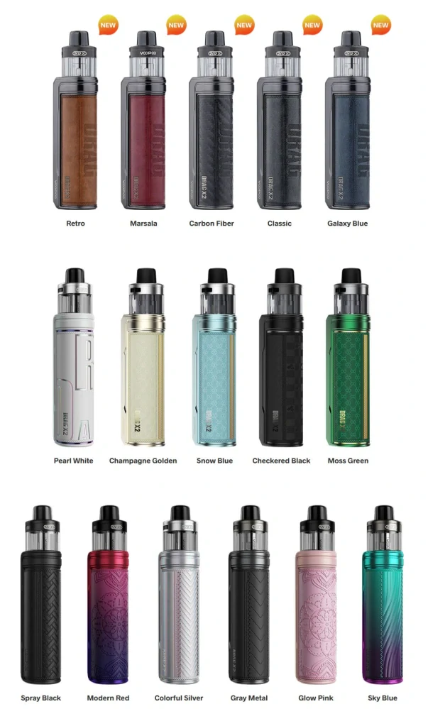 VOOPOO Drag X2 Mod Pod 80W Full Kit Checkered Black 0 mAh 1 ks