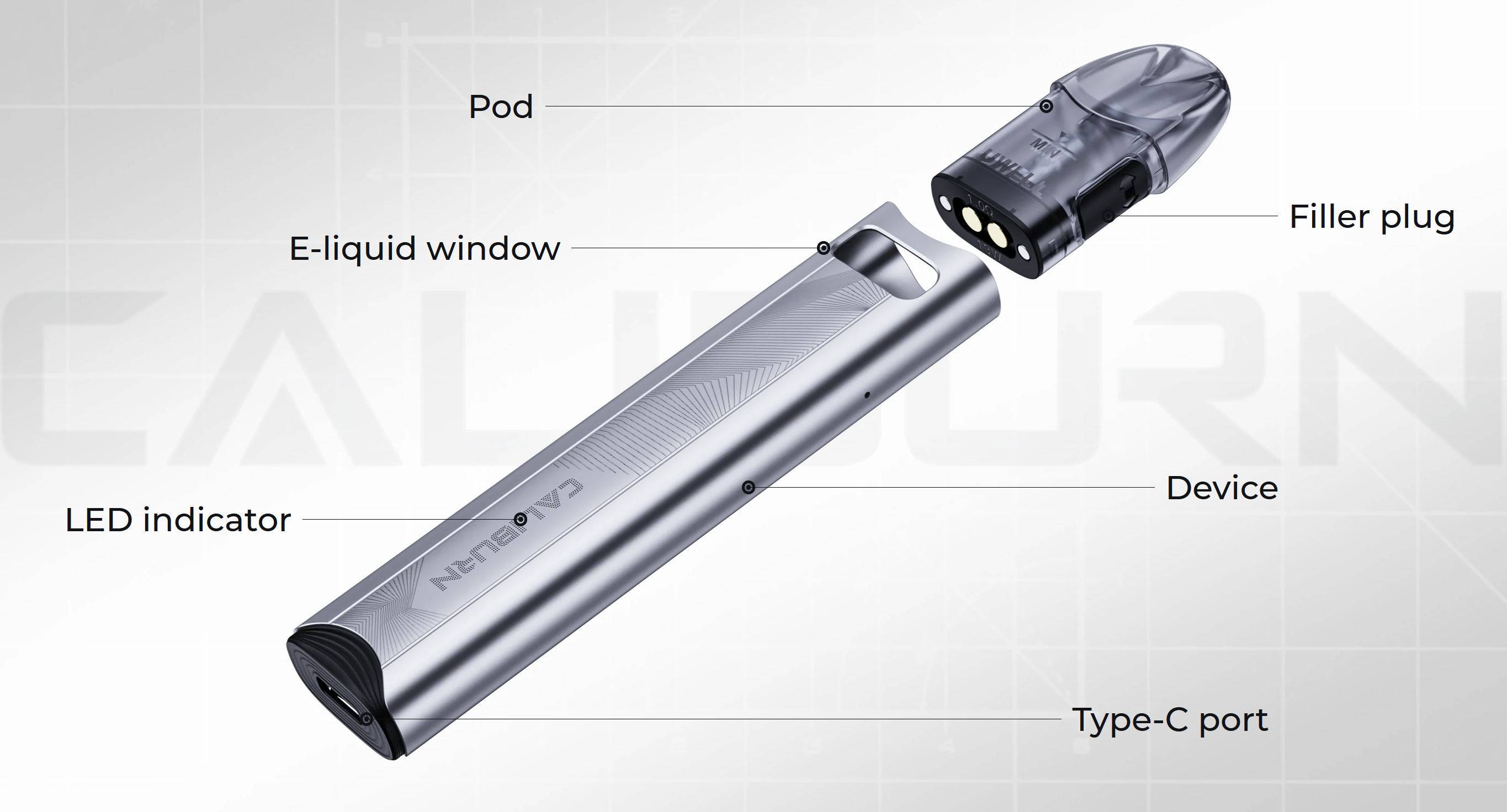 Uwell Caliburn A3S Pod 520 mAh Iris Purple 1 ks