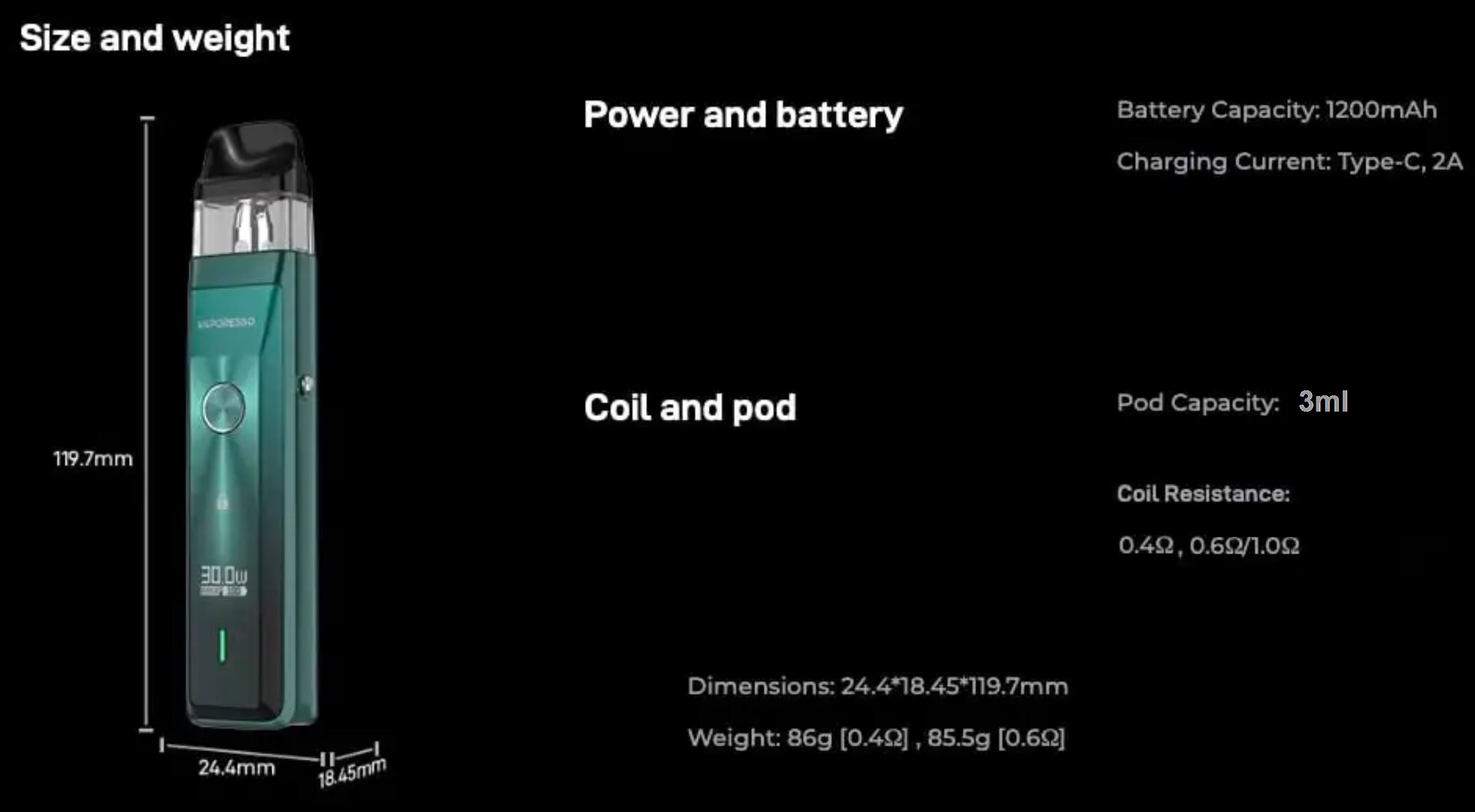 Vaporesso XROS Pro Pod 1200 mAh Růžová 1 ks
