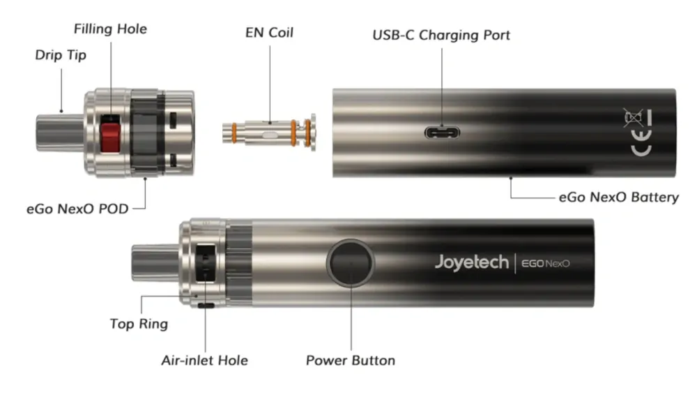 Joyetech eGo NexO Pod 1500 mAh Black 1 ks