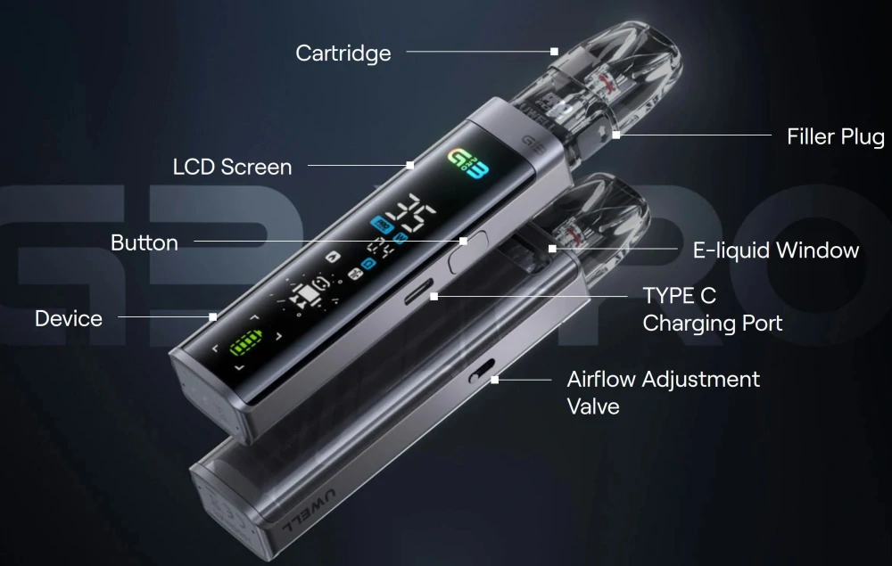 Uwell Caliburn G3 Pro 1000 mAh Pink Green 1 ks