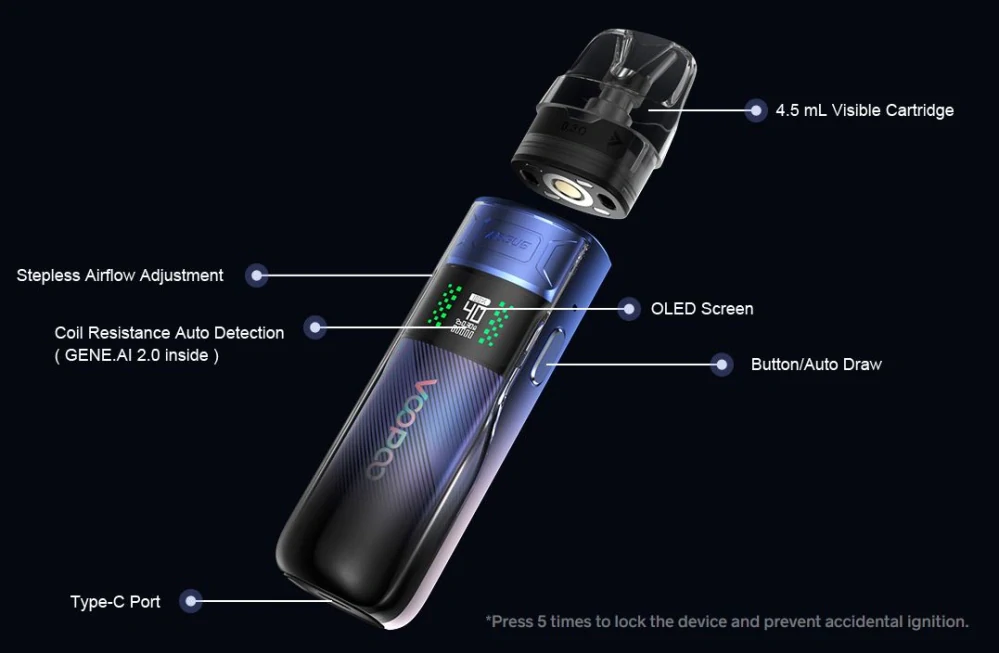 VooPoo Argus E40 1800 mAh Modern Red 1 ks
