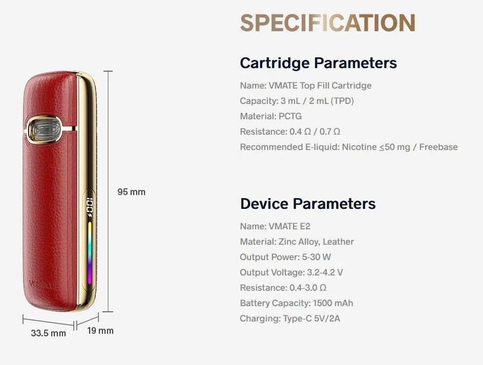 VooPoo VMATE E2 Pod Kit 1500 mAh Emerald Green 1ks
