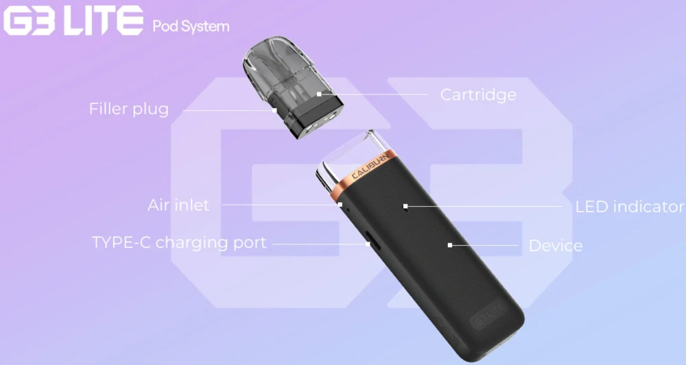 Uwell Caliburn G3 Lite Pod 1200 mAh Pastel Pink 1 ks