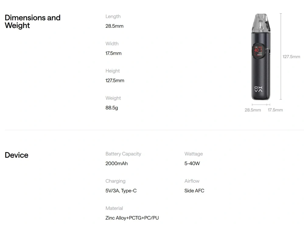 OXVA NeXLIM 2 2000 mAh Black Warrior