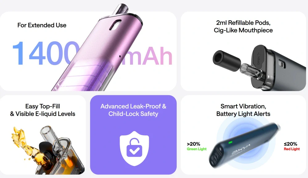 Oxva SlimStick X Pod Kit 1400 mAh Pink