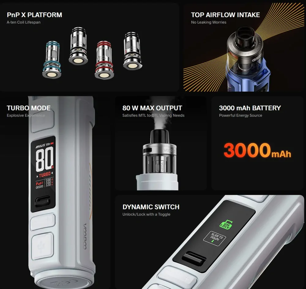 VooPoo Argus Pro 2 80W Pod Kit 3000 mAh Modern Red 1 ks