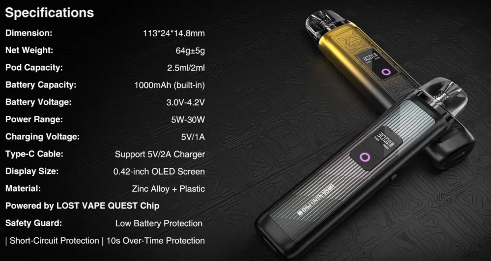 Lost Vape Ursa Nano Pro 2 1000 mAh Ocean Blue 1 ks
