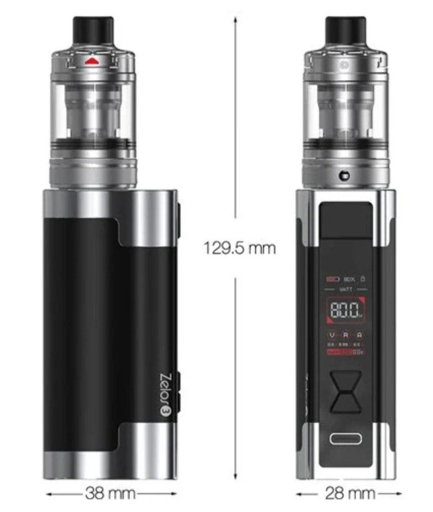 Aspire Zelos 3 80W Kit 3200 mAh Gunmetal 1 ks