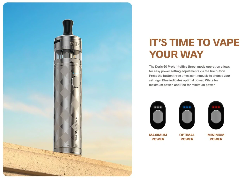 VooPoo Doric 60 Pro 2500 mAh Astral Silver 1 ks