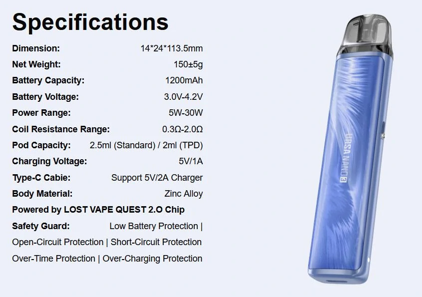 Lost Vape Ursa Nano 3 Pod 1200 mAh Silk White 1 ks
