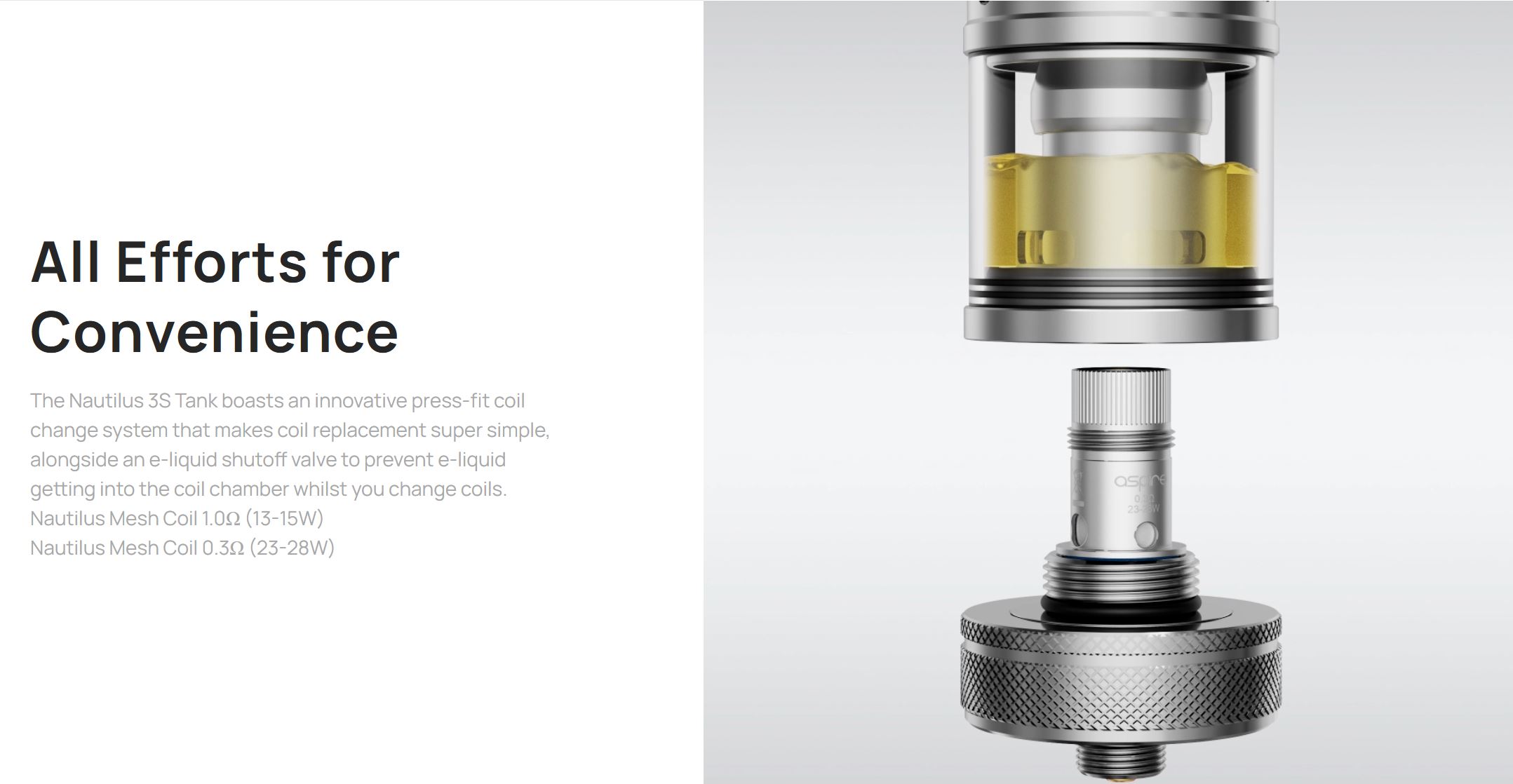 aSpire Nautilus 3S Clearomizer 4ml Black