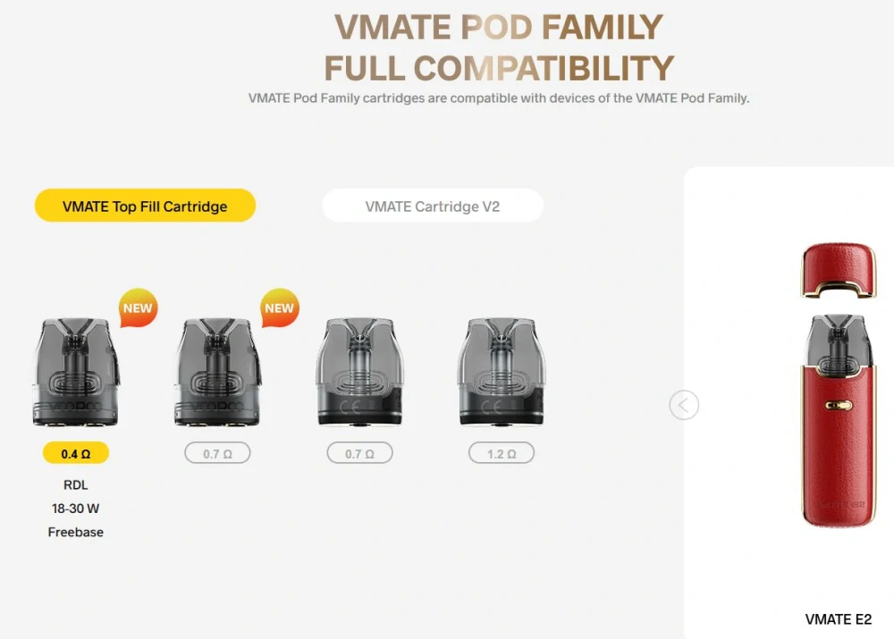 VooPoo VMATE E2 Pod Kit 1500 mAh Emerald Green 1ks