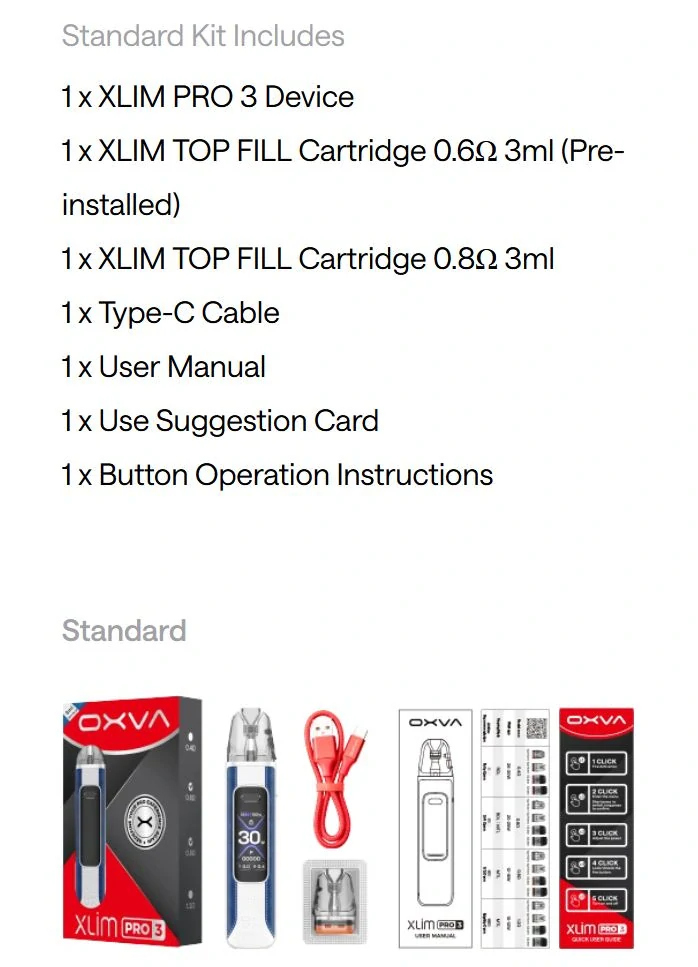 Oxva Xlim Pro 3 Pod 1500 mAh Black Leather